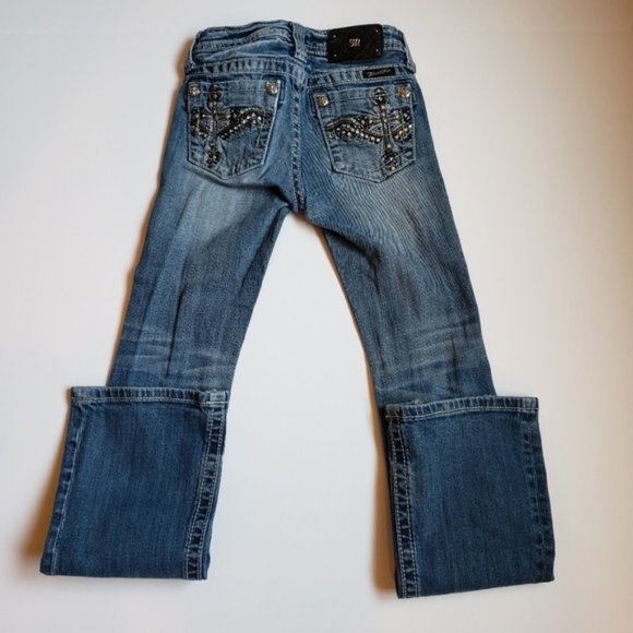 Miss Me Jean Rhinestone Cross Destroyed jk61278 - Picture 5 of 8